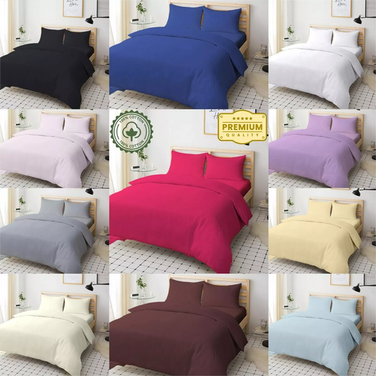 100% Egyptian Cotton Pillowcases TC 200 Thread Count