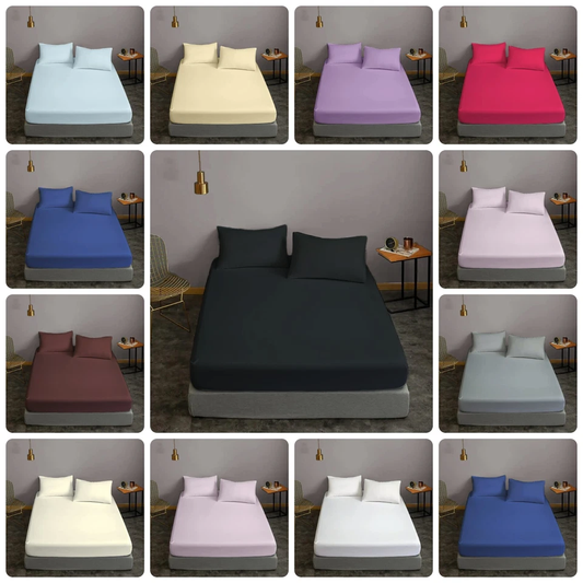 100% Egyptian Cotton 40cm Extra Deep Fitted Sheet Only TC 200 Thread Count
