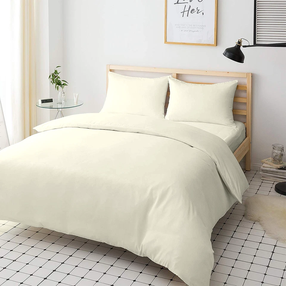 100% Egyptian Cotton Duvet Cover Set TC 200 Thread Count