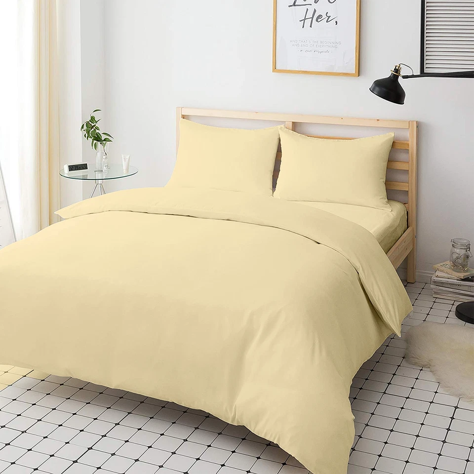 100% Egyptian Cotton Duvet Cover Set TC 200 Thread Count