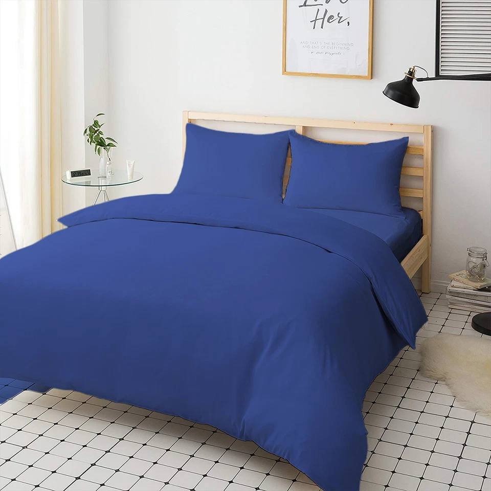 100% Egyptian Cotton Duvet Cover Set TC 200 Thread Count